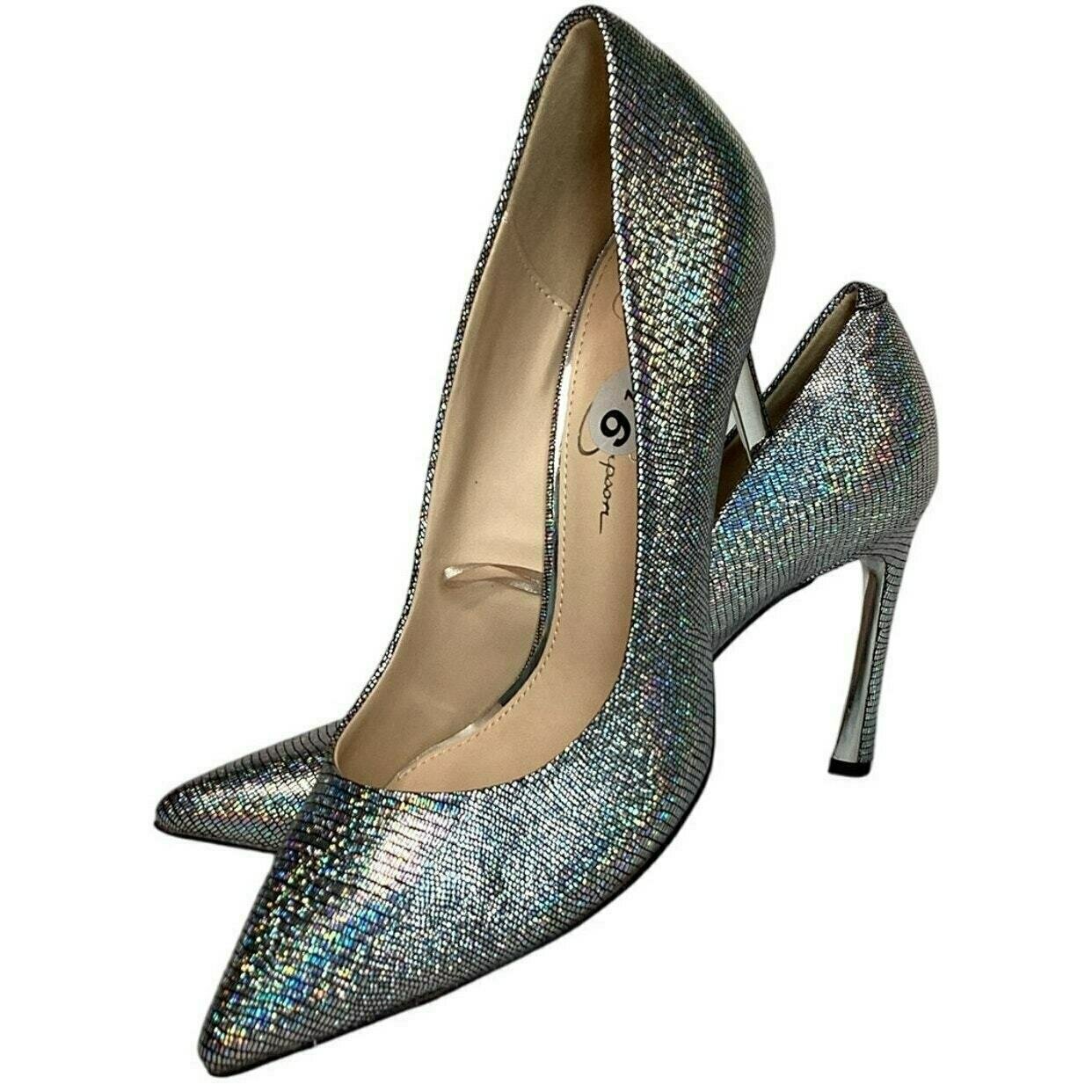 Jessica simpson silver pumps best sale